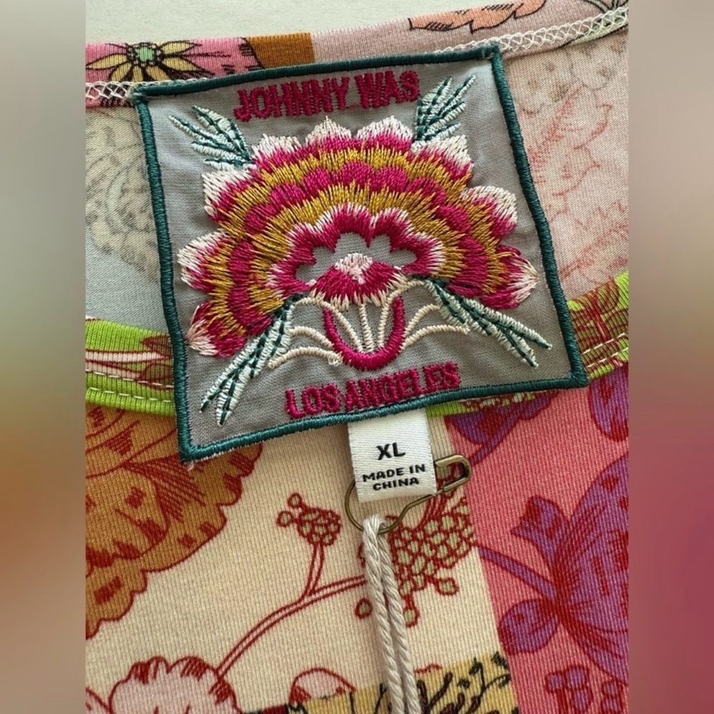 NEW w/ Tags Johnny Was Cosmo Easy Fit Tea Length Dress Size XL - Picture 6 of 10